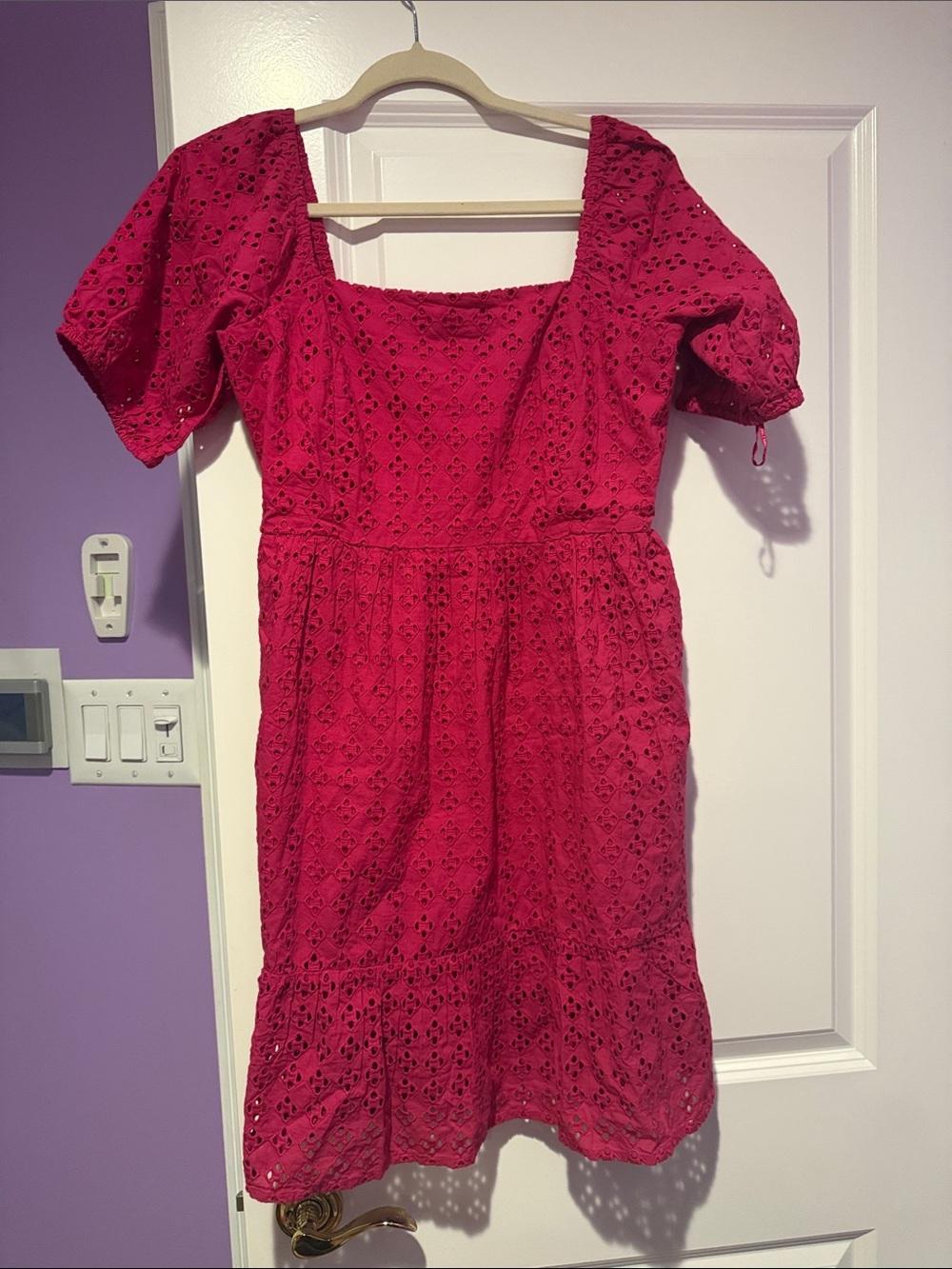 LaBlanca magenta eyelet dress
